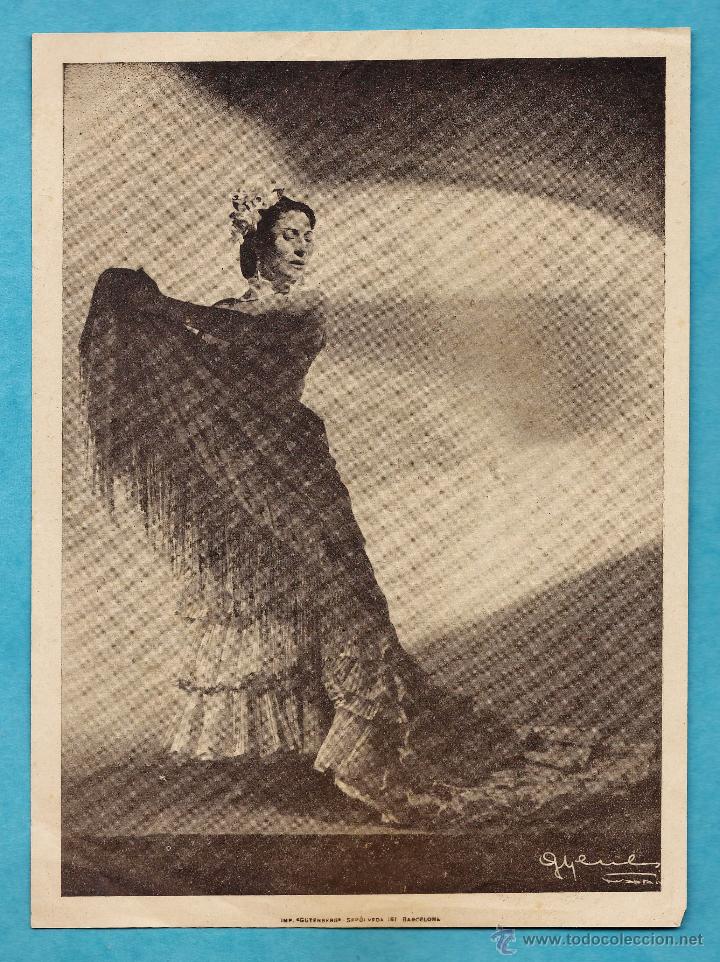 Brochures de tourisme: folleto / programa - pilar lopez / ballet espa&ntilde;ol - teatro comedia - foto del reverso - a&ntilde;o 1958