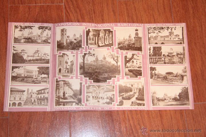 Travel Brochures: BARCELONA, EXPOSICI&Oacute;N INTERNACIONAL 1929. PUBLICDAD, DESPLEGABLE, CON IM&Aacute;GENES DE LA &Eacute;POCA.