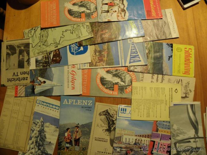 Folhetos de turismo: Lote de tripticos turisticos o folletos de Austria - Suiza - Italia - Lugares y estaciones de esqui