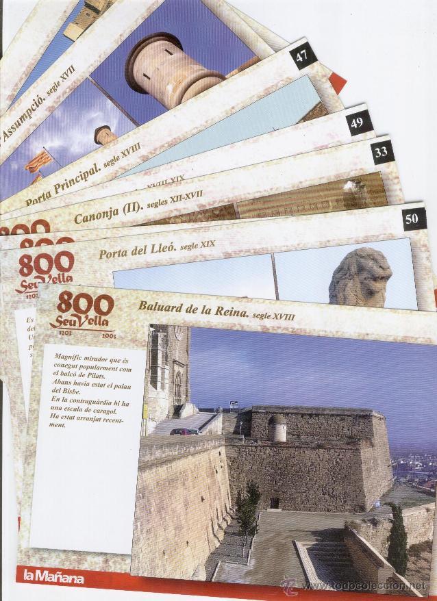 Travel Brochures: LOT DE 8 GRANS FITXES COL.LECCI&Oacute; 800 ANYS SEU VELLA DE LLEIDA - 1203-2003
