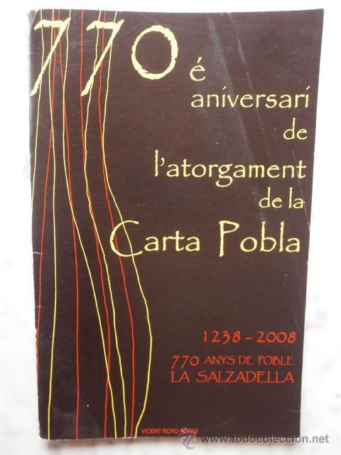 Tourismusbrosch&uuml;ren: CELEBRACION  DE 770 ANIVERSARIO DEL OTORGAMIENTO DE LA CARTA POBLA DE LA SALZADELLA
