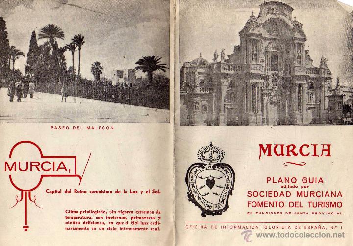Travel Brochures: Murcia Plano guia editado por Sociedad Murciana del fomento del turismo.