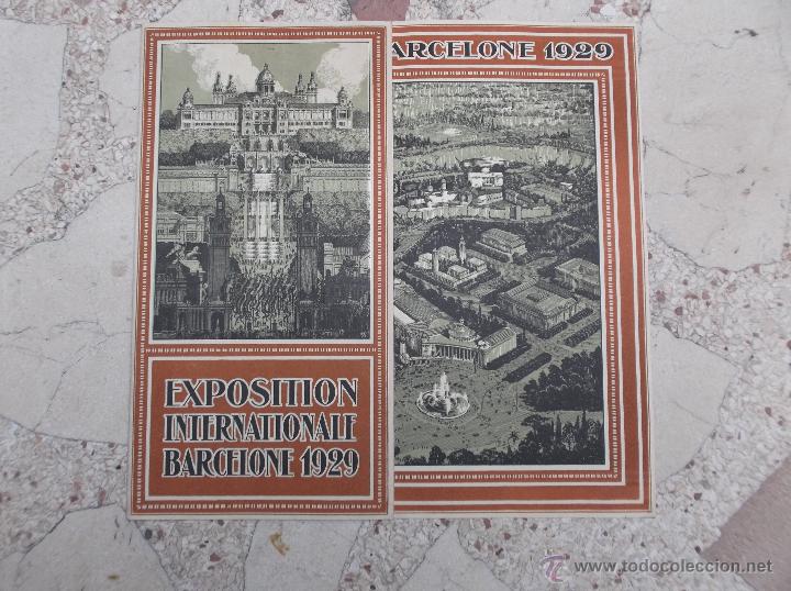 Tourismusbrosch&uuml;ren: exposition internationale barcelone 1929, en frances,41x26, gran dibujo