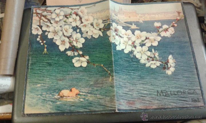 Folhetos de turismo: Mallorca. Fomento del Turismo. 1943 Antonio Mulet.  23 x 17 cm (cerrado). 8 hojas muchas im&aacute;genes.