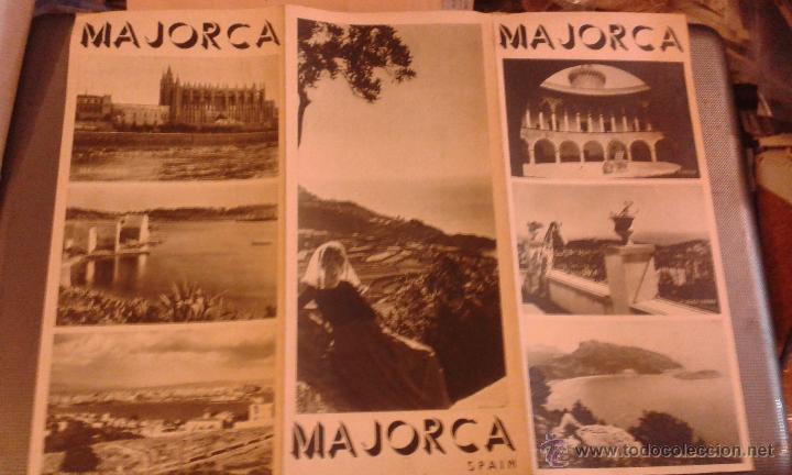 Folletos de turismo: Triptico, folleto turismo Mallorca en ingles. Huecograbado Fournier.