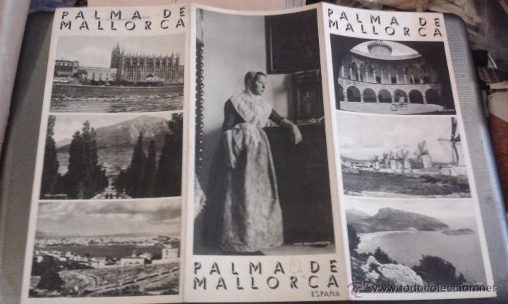 Folletos de turismo: Triptico, folleto turismo Mallorca en ingles. Huecograbado Fournier.