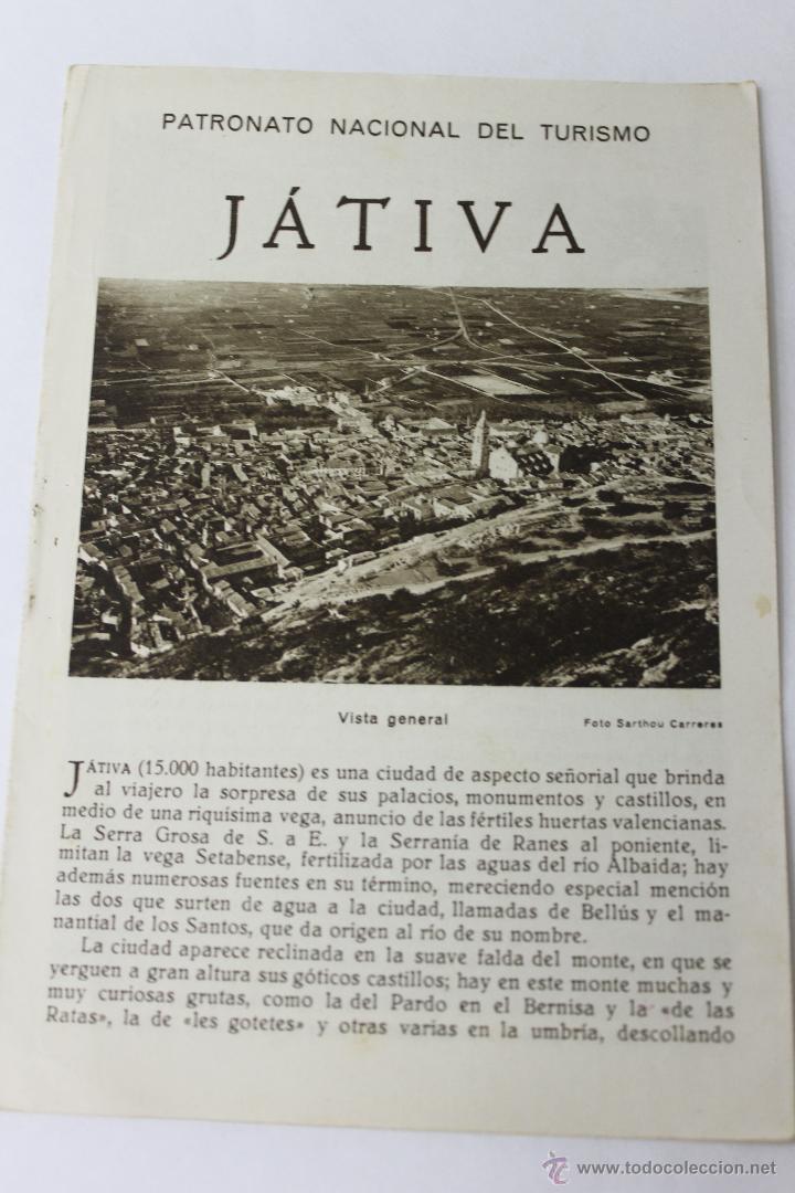 Tourismusbrosch&uuml;ren: CUADERNO TURISTICO, REPUBLICA ESPA&Ntilde;OLA, J&Aacute;TIVA VALENCIA, ANTERIOR GUERRA CIVIL