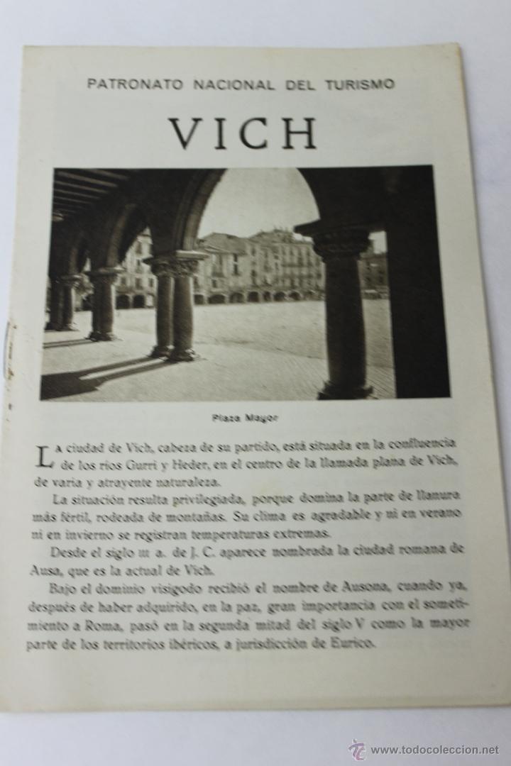 Tourismusbrosch&uuml;ren: CUADERNO TURISTICO, REPUBLICA ESPA&Ntilde;OLA, VICH BARCELONA, ANTERIOR GUERRA CIVIL