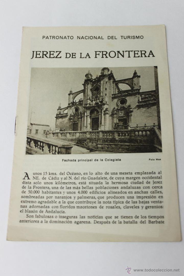 Tourismusbrosch&uuml;ren: CUADERNO TURISTICO, REPUBLICA ESPA&Ntilde;OLA, JEREZ DE LA FRONTERA CADIZ, ANTERIOR GUERRA CIVIL