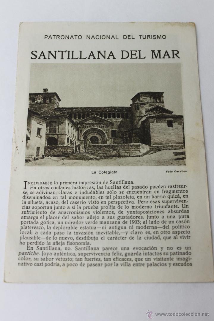 Tourismusbrosch&uuml;ren: CUADERNO TURISTICO, REPUBLICA ESPA&Ntilde;OLA, SANTILLANA DEL MAR SANTANDER, ANTERIOR GUERRA CIVIL