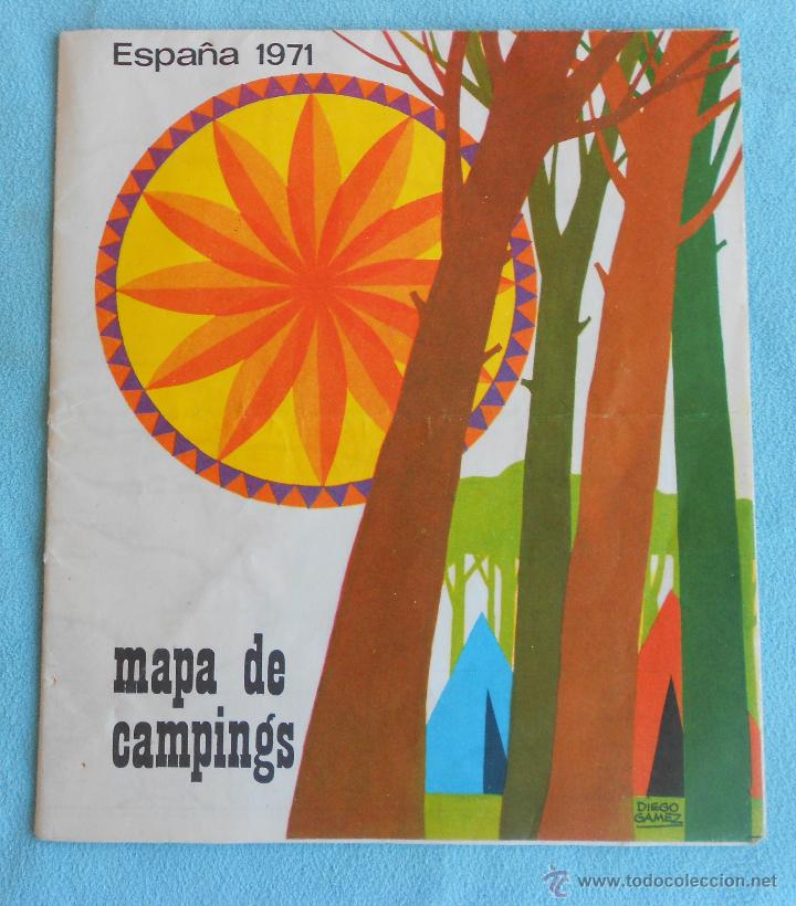 Folletos de turismo: MAPA DE CAMPINGS 1971 DESPLEGABLE - Foto 1