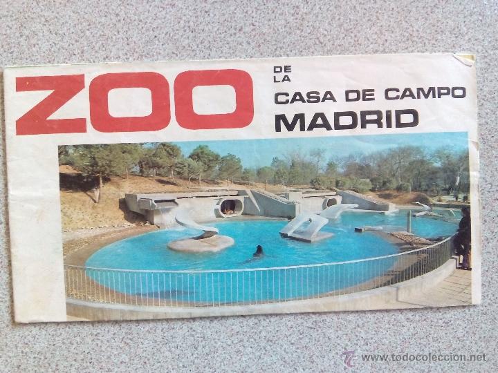 Tourismusbrosch&uuml;ren: PLANO DEL ZOO DE LA CASA DE CAMPO DE MADRID, a&ntilde;os 80