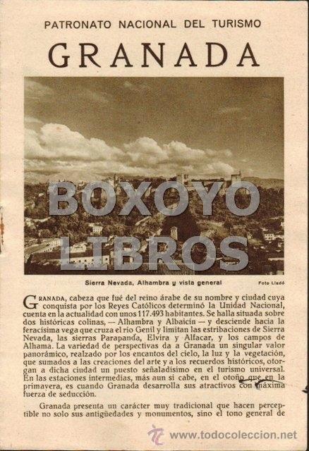 Travel Brochures: PATRONATO NACIONAL DE TURISMO. Granada. C. 1928