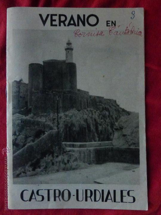 Folletos de turismo: FOLLETO TURISTICO verano en castro urdiales , a&ntilde;os 40