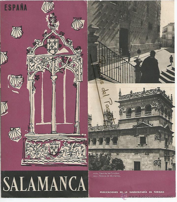 Brochures de tourisme: FOLLETO TURISMO DE *SALAMANCA* - A&Ntilde;O 1962 - TR&Iacute;PTICO