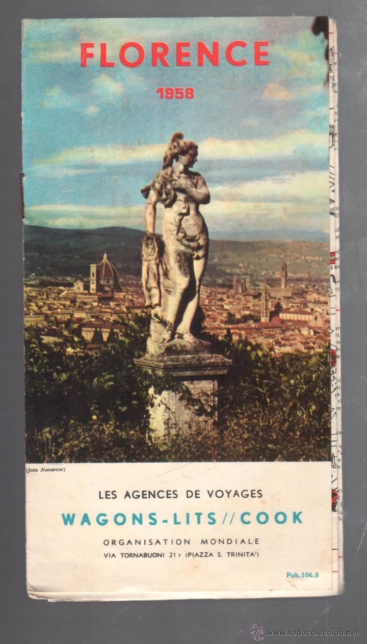 Tourismusbrosch&uuml;ren: FOLLETO DE TURISMO. FLORENCIA 1958. COMPA&Ntilde;IA WAGONS-LITS//COOK.