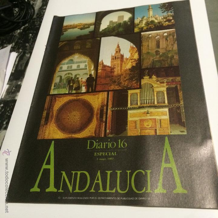 Folletos de turismo: Informe especial, Diario 16. Andaluc&iacute;a, en la cresta de la tercera ola. 50 p&aacute;ginas. A&ntilde;o 1987.