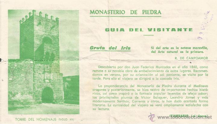 Folletos de turismo: :::: PA120 - MONASTERIO DE PIEDRA - GUIA DEL VISITANTE