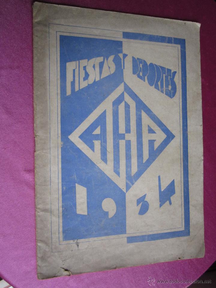 Travel Brochures: AVILES FIESTAS Y DEPORTES ASOCIACION ATLETICA AVILES 1934 FOTOGRAFIAS Y PUBLICIDAD, L4C1