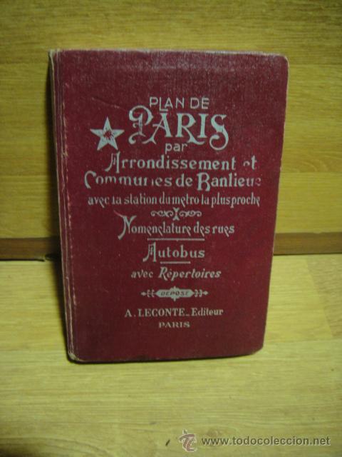 Brochures de tourisme: guia plano de paris - a. laconte editeur - edicion 1961