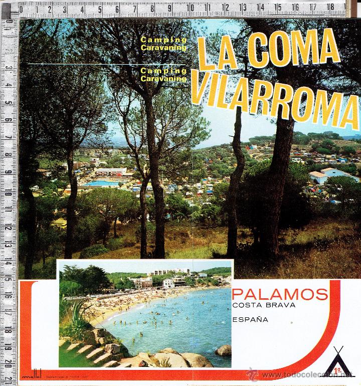Tourismusbrosch&uuml;ren: FOLLETO CAMPING&acute;S LA COMA /VILLARROM&Aacute;-PALAMOS-COSTA BRAVA-GERONA-1972.