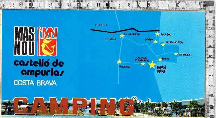 Tourismusbrosch&uuml;ren: FOLLETO CARAVANING CAMPING MAS NOU-CASTELL&Oacute; DE  AMPURIES-GERONA.