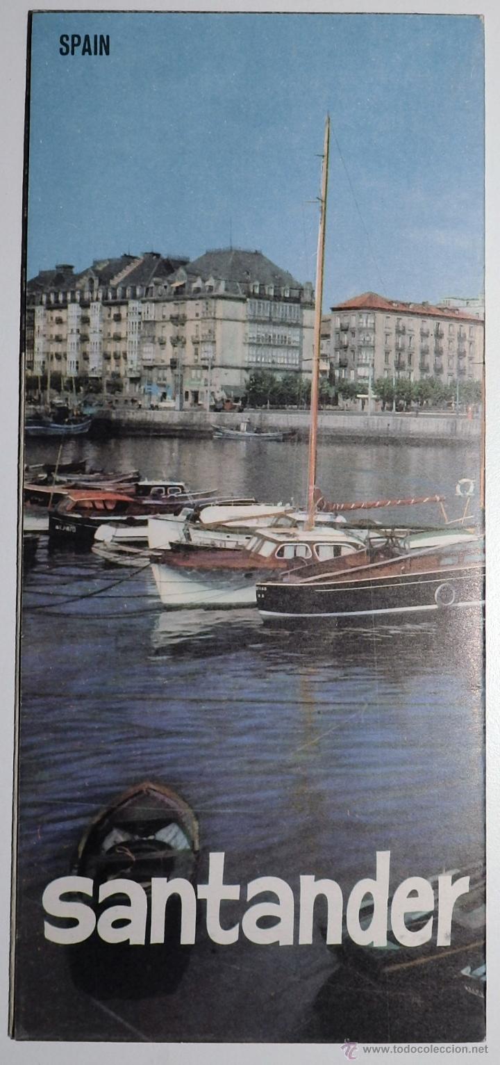 Folhetos de turismo: FOLLETO DE TURISMO DE SANTANDER .A&Ntilde;OS 60 EN INGLES