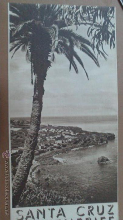Tourismusbrosch&uuml;ren: TRIPTICO DE SANTA CRUZ DE TENERIFE , PATRONATO NACIONAL DE TURISMO, CON FOTOS