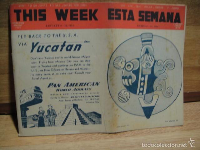 Brochures de tourisme: folleto publicitario de yucatan - a&ntilde;o 1954