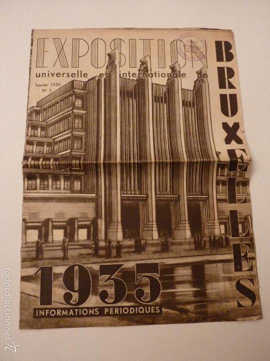 Folletos de turismo: BRUSELAS 1935 EXPOSICI&Oacute;N UNIVERSAL - Foto 1