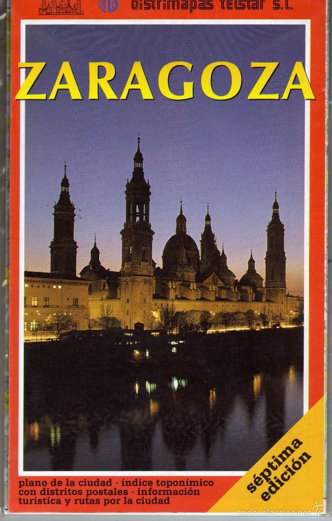 Folletos de turismo: Mapa de Zaragoza precintado - Foto 1