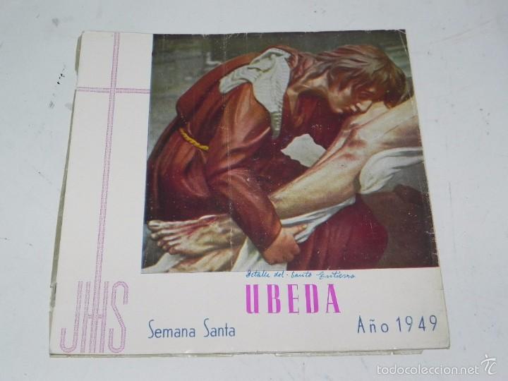 FOLLETO DE LA SEMANA SANTA DE UBEDA, AÃ‘O 1949, CON MUCHISIMAS FOTOGRAFIAS, TIENE 12 PAG, MIDE 22 X 2 (Coleccionismo - Folletos de Turismo)