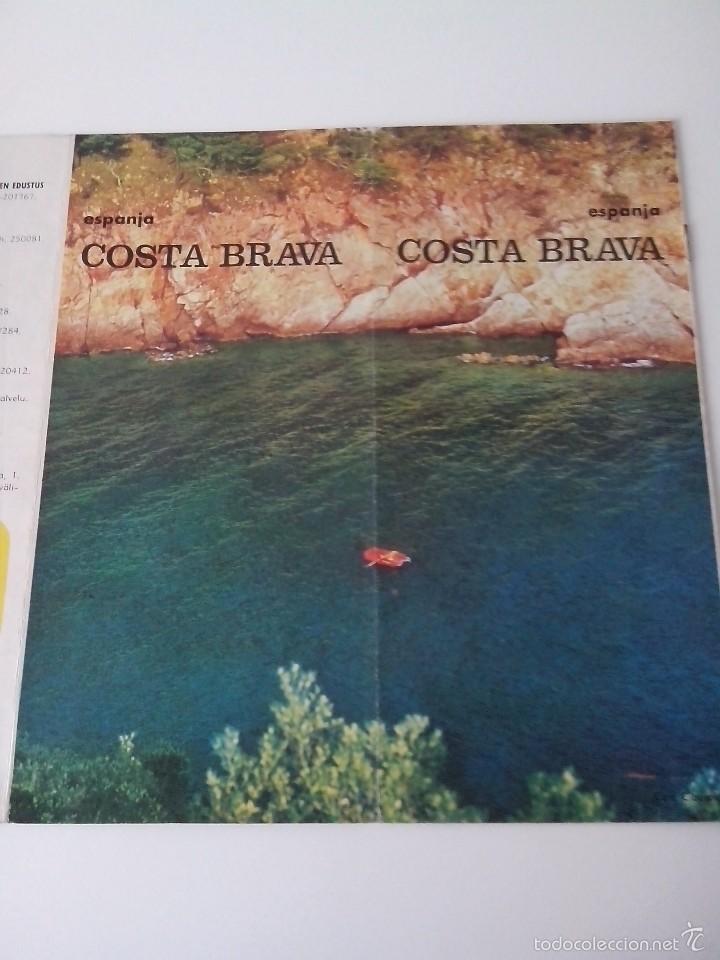Brochures de tourisme: FOLLETO TURISTICO ANTIGUO DE LA COSTA BRAVA EN FINLANDES