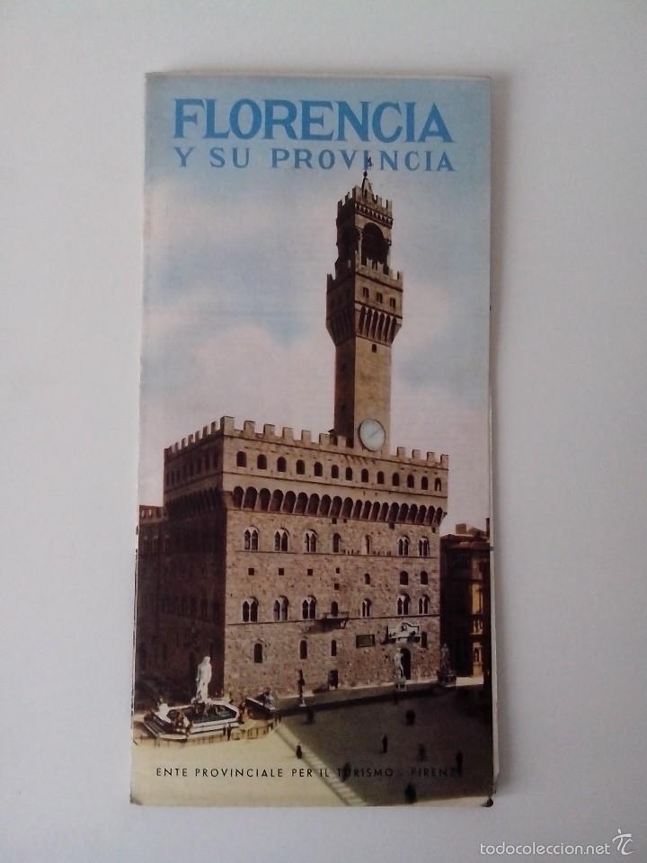 Brochures de tourisme: FOLLETO TURISTICO ANTIGUO DE FLORENCIA CON PLANO