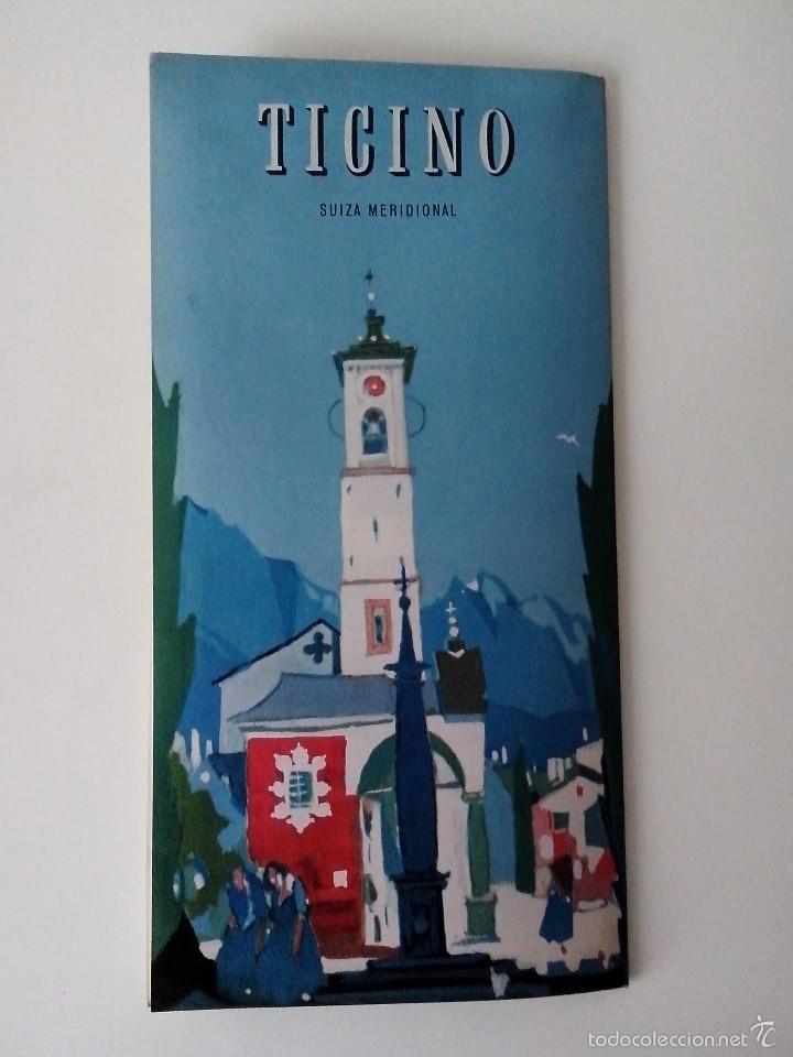 Brochures de tourisme: FOLLETO ANTIGUO Y TURISTICO DE TICINO CON MAPA