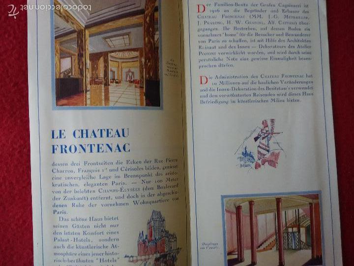 Folletos de turismo: Paris. Le chateau Frontenac - Foto 3