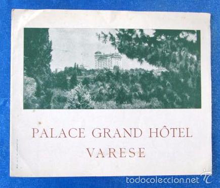 Tourismusbrosch&uuml;ren: PALACE GRAND HOTEL. VARESE. ITALIA, S/F