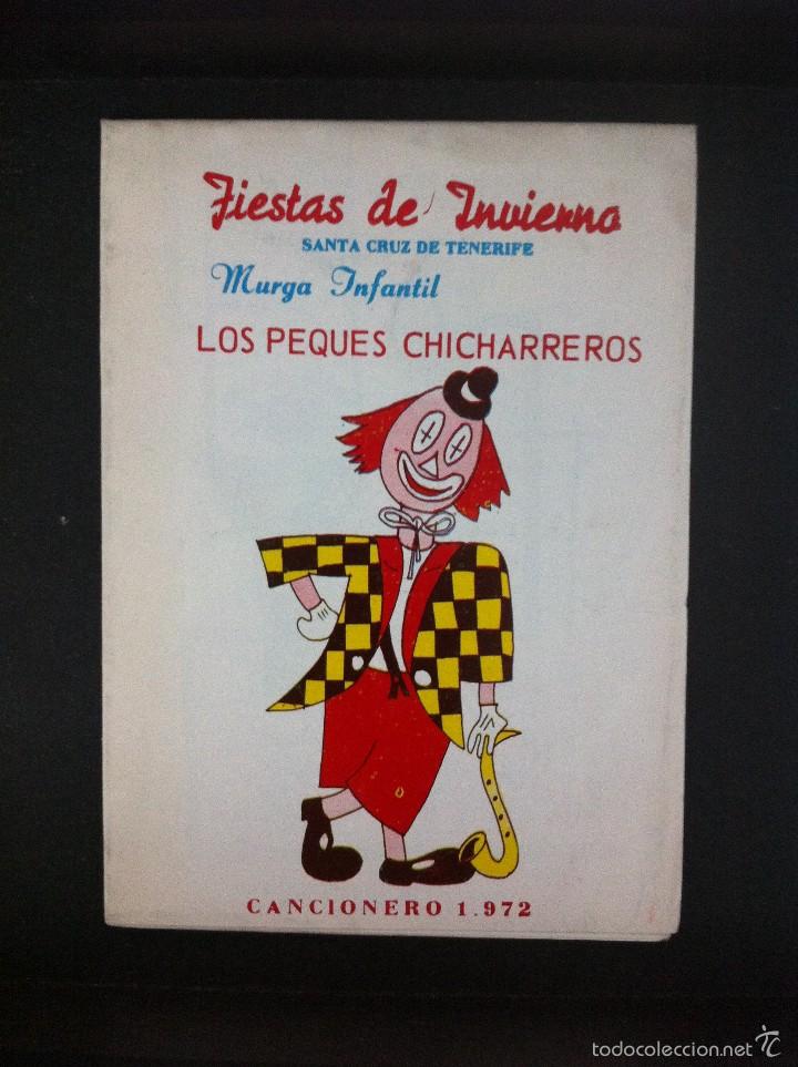 Folletos de turismo: PROGRAMA FIESTAS DE INVIERNO STA CRUZ DE TENERIFE 1972 MURGA INFANTIL LOS PEQUES CHICHARREROS