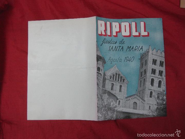 Tourismusbrosch&uuml;ren: RIPOLL FIESTAS DE SANTA MARIA. AGOSTO 1940.
