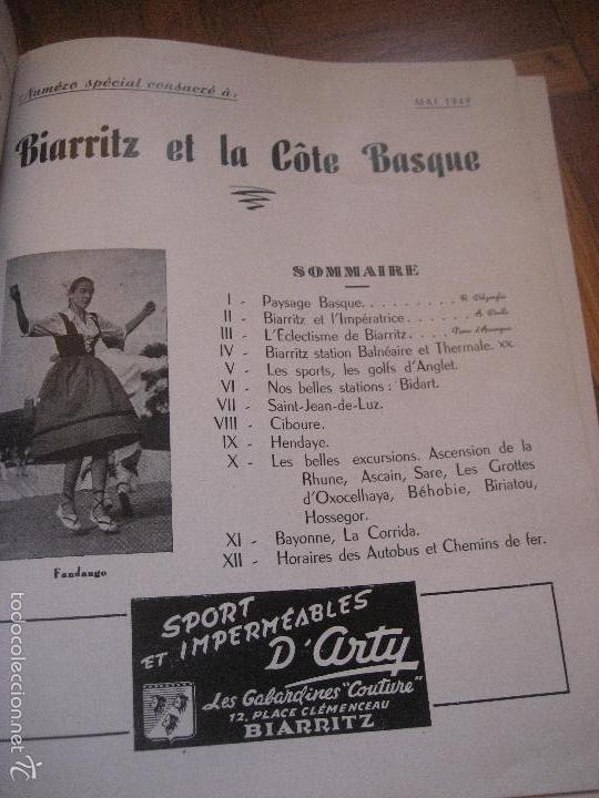 Folletos de turismo: Biarritz et la Cote Basque. 1949. - Foto 2