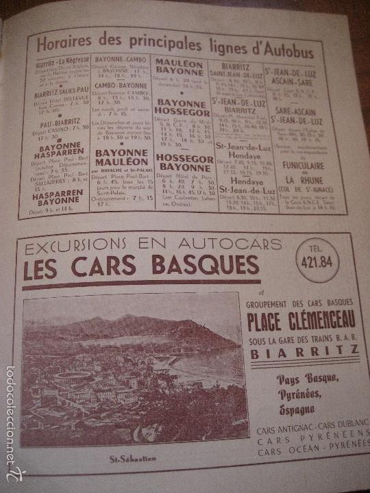 Folletos de turismo: Biarritz et la Cote Basque. 1949. - Foto 10