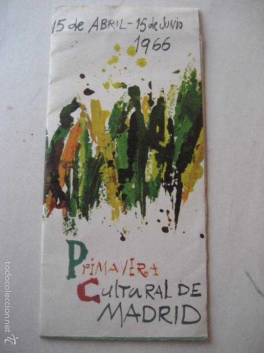 Folletos de turismo: Madrid. 1966. Programa Primavera Cultural. - Foto 1