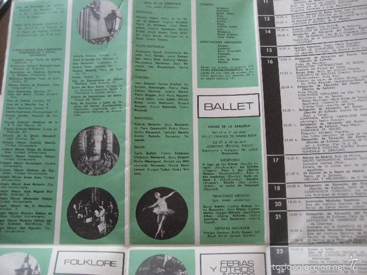 Folletos de turismo: Madrid. 1966. Programa Primavera Cultural. - Foto 3