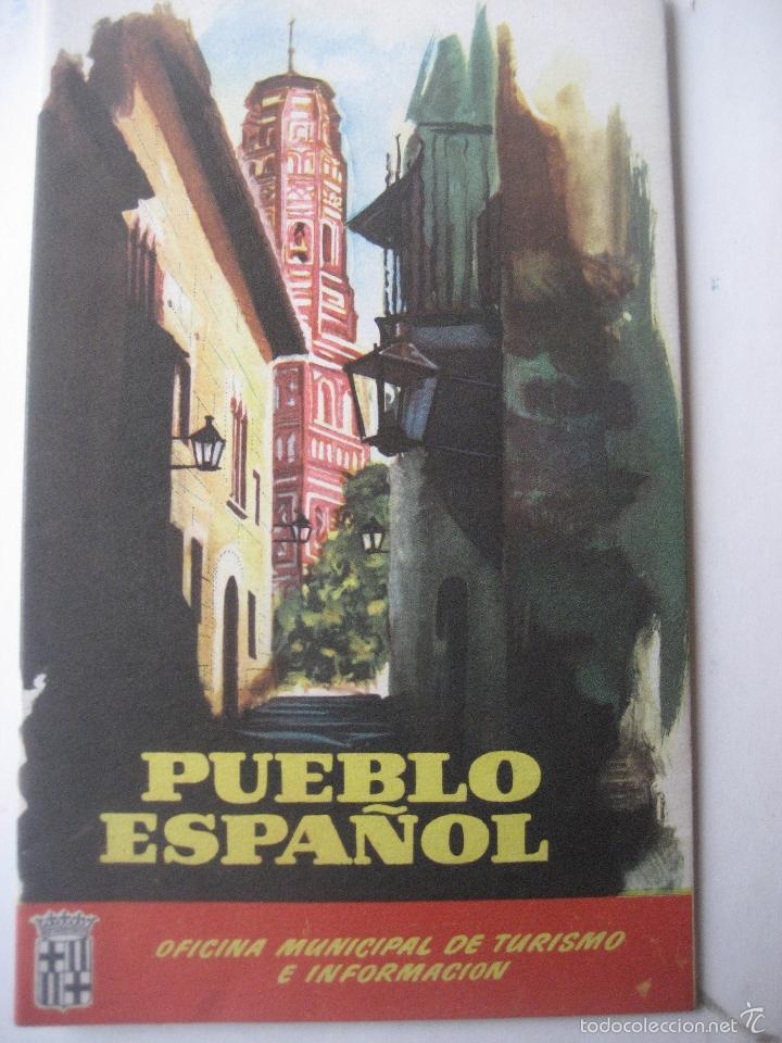 Brochures de tourisme: Barcelona. Pueblo Espa&ntilde;ol. Oficina Municipal de Turismo. Plano de situacion
