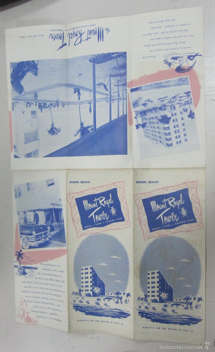 Brochures de tourisme: FOLLETO DE TURISMO. HOTEL CABANA CLUB MOUNT ROYAL TOWER. MIAMI BEACH. VER