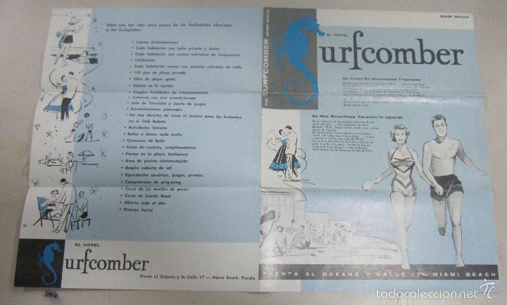 Tourismusbrosch&uuml;ren: FOLLETO DE TURISMO. HOTEL SURFCOMBER. CON TARIFA DE PRECIOS. MIAMI BEACH