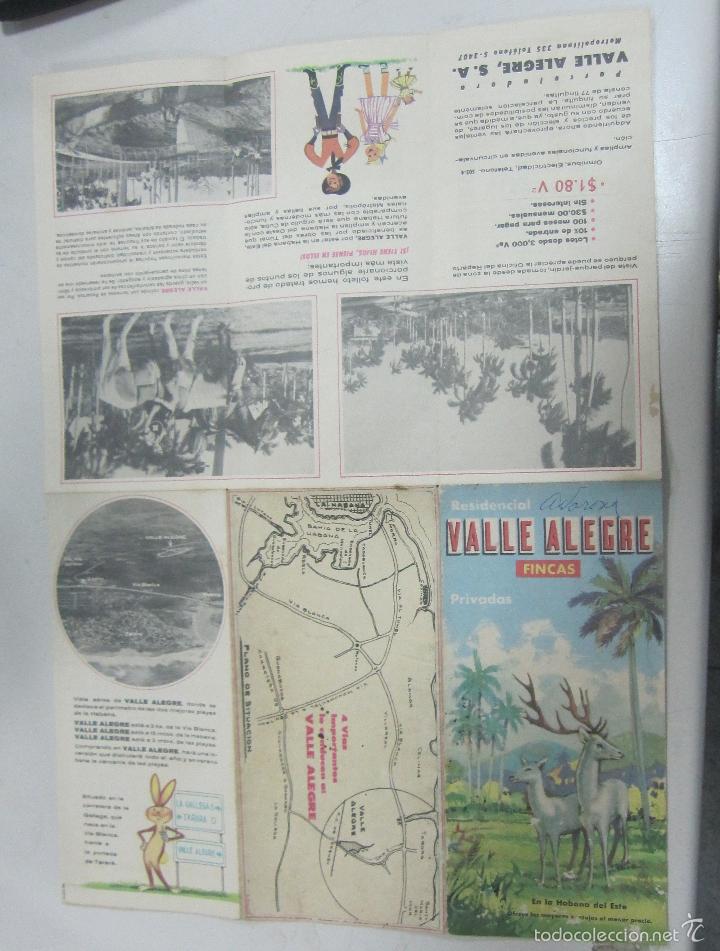 Tourismusbrosch&uuml;ren: FOLLETO DE TURISMO. RESIDENCIAL VALLE ALEGRE. FINCAS. PRIVADAS. EN LA HABANA DEL ESTE. VER