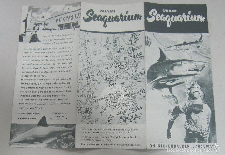 Brochures de tourisme: FOLLETO DE TURISMO. MIAMI SEAQUARIUM. CON MAPA DE INSTALACIONES. VER IMAGEN