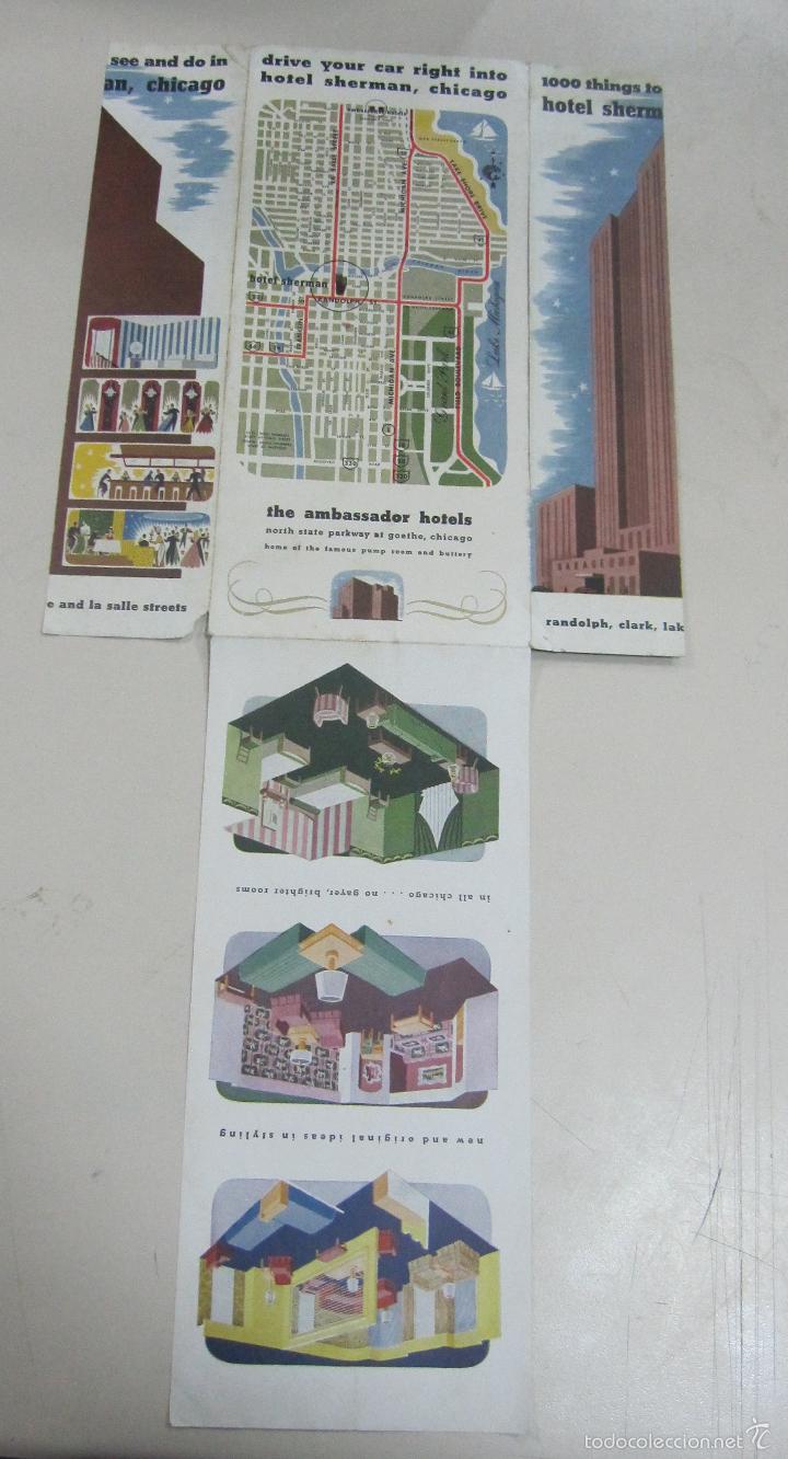 Brochures de tourisme: FOLLETO DE TURISMO. HOTEL SHERMAN, CHICAGO. CON MAPA DE SITUACION. DESPLEGABLE. VER