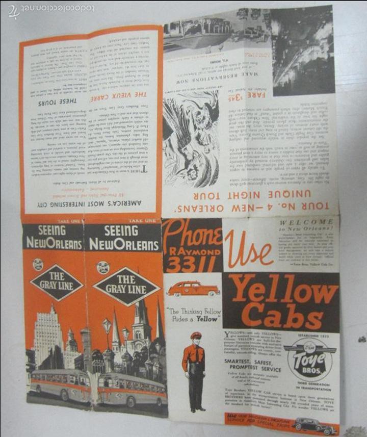 Brochures de tourisme: FOLLETO DE TURISMO. SEEING NEW ORLEANS. THE GRAY LINE. VER